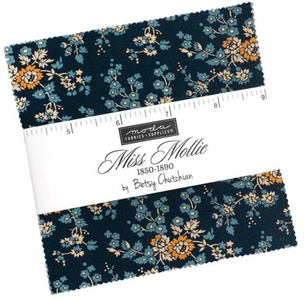 Moda Fabrics Miss Mollie Charm Pack by Betsy Chutchian 5-inch Precut Fabric Squares (42 pcs)
