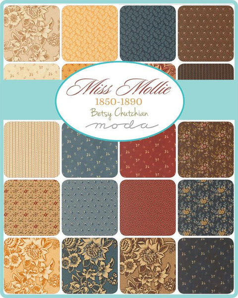 Moda Fabrics Miss Mollie Charm Pack by Betsy Chutchian 5-inch Precut Fabric Squares (42 pcs)
