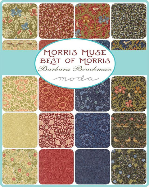 Morris Muse Charm Pack 5-inch Precut Fabric Squares by Barbara Brackman for Moda Fabrics (42 pcs)