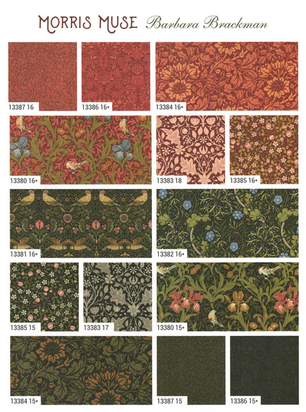 Morris Muse Charm Pack 5-inch Precut Fabric Squares by Barbara Brackman for Moda Fabrics (42 pcs)