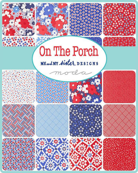 ON THE PORCH Charm Pack by Me & My Sister Designs 100% Cotton 5-inch Precut Fabric Craft Squares (42 pcs)