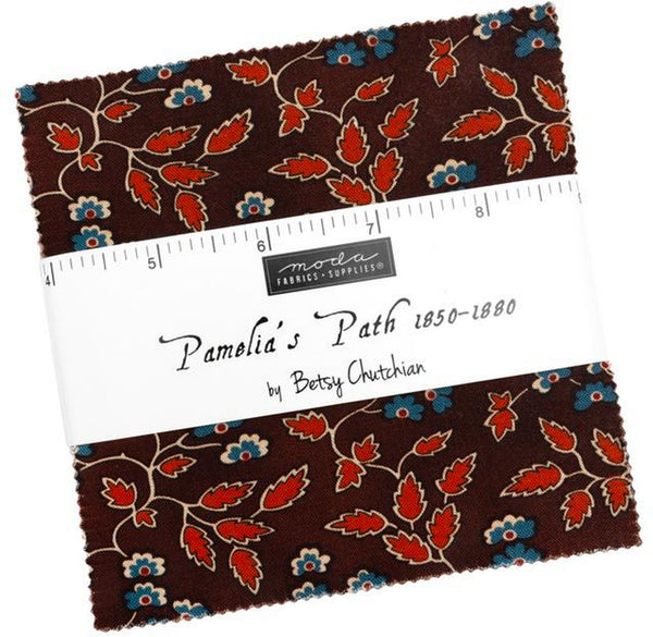 Pamelia's Path Charm Pack 5-inch Precut Fabric Squares by Betsy Chutchain for Moda Fabrics (42 pcs)