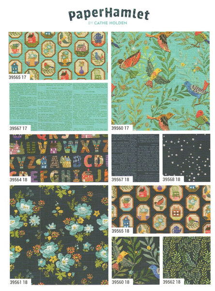 PAPER HAMLET Charm Pack by Cathe Holden 100% Cotton 5-inch Precut Fabric Craft Squares (42 pcs)