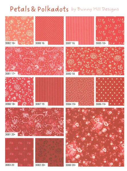 Petals & Polka Dots Charm Pack 5-inch Precut Fabric Squares by Bunny Hill Designs for Moda Fabrics (42 pcs)