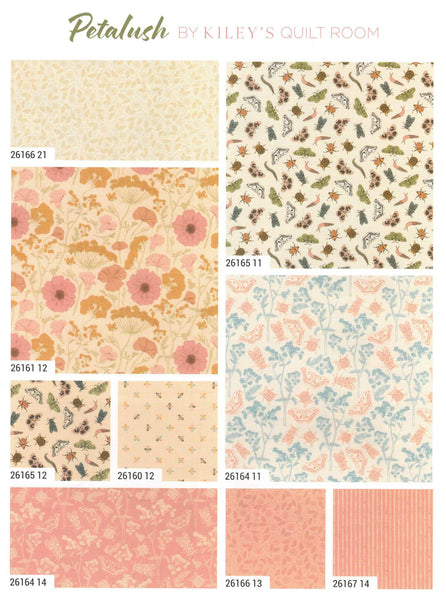 Moda Fabrics Petalush Charm Pack by Kiley's Quilt Room 5-inch Precut Fabric Squares (42 pcs)