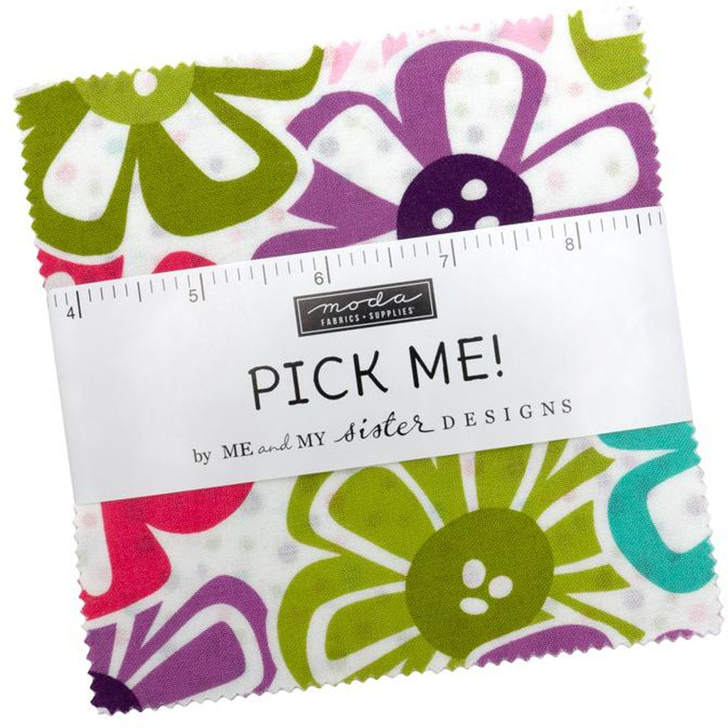 Pick Me Charm Pack 5-inch Precut Fabric Squares by Me & My Sister Designs for Moda Fabrics (42 pcs)