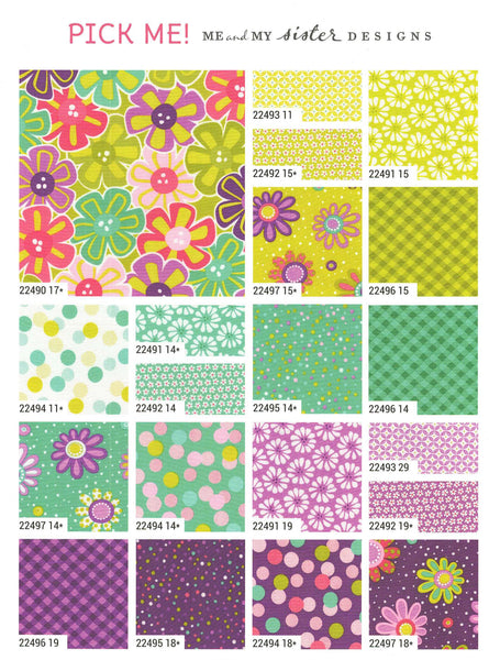 Pick Me Charm Pack 5-inch Precut Fabric Squares by Me & My Sister Designs for Moda Fabrics (42 pcs)