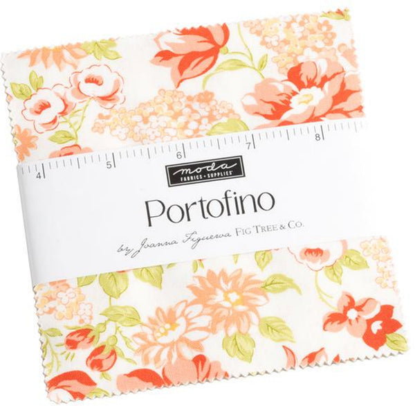 PORTOFINO Charm Pack by Joanna Figueroa 100% Cotton 5-inch Precut Fabric Craft Squares (42 pcs)