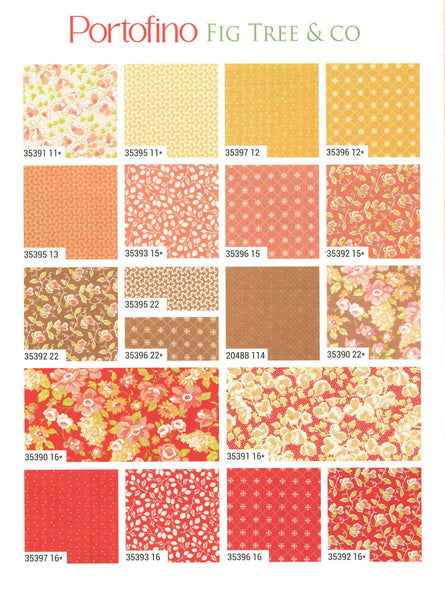 PORTOFINO Charm Pack by Joanna Figueroa 100% Cotton 5-inch Precut Fabric Craft Squares (42 pcs)
