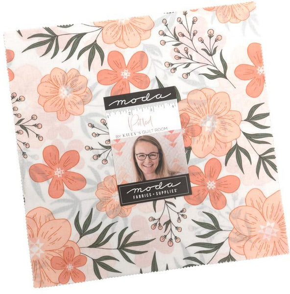 Potted Layer Cake 10-inch Precut Fabric Squares by Kiley's Quilt Room for Moda Fabrics (42 pcs)