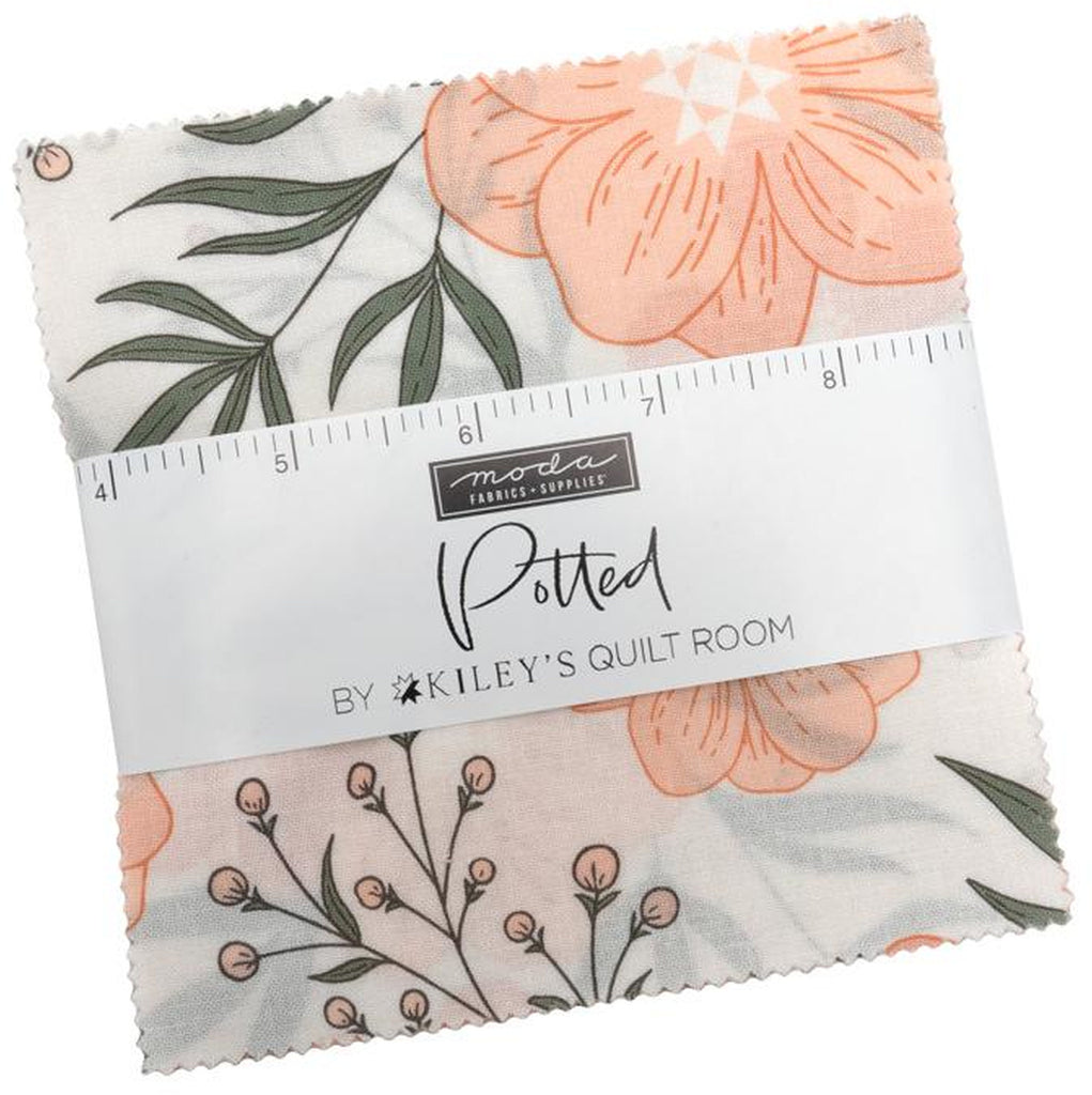 Potted Charm Pack 5-inch Precut Fabric Squares by Kiley's Quilt Room for Moda Fabrics (42 pcs)