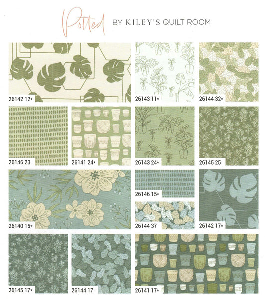 Potted Charm Pack 5-inch Precut Fabric Squares by Kiley's Quilt Room for Moda Fabrics (42 pcs)