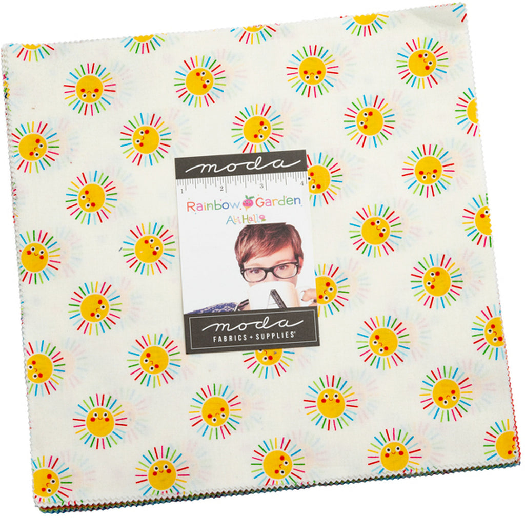 Rainbow Garden Layer Cake 10-inch Precut Fabric Squares by Abi Hall for Moda Fabrics (42 pcs)