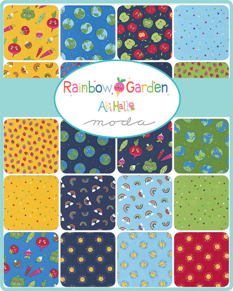 Rainbow Garden Layer Cake 10-inch Precut Fabric Squares by Abi Hall for Moda Fabrics (42 pcs)