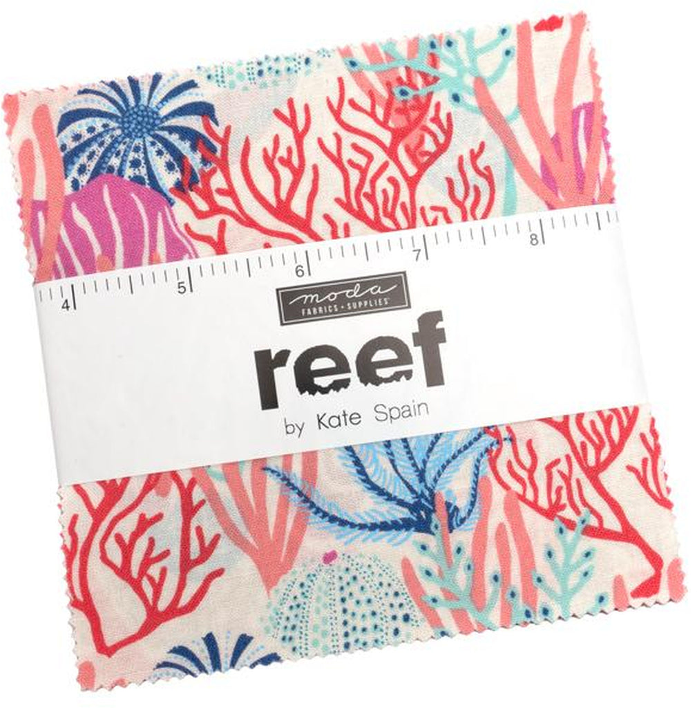 Reef Charm Pack 5-inch Precut Fabric Squares by Kate Spain for Moda Fabrics (42 pcs)