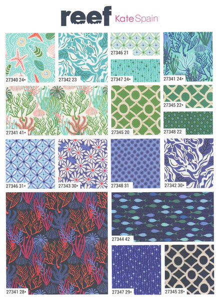 Reef Charm Pack 5-inch Precut Fabric Squares by Kate Spain for Moda Fabrics (42 pcs)