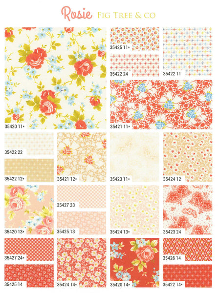 Rosie Charm Pack 5-inch Precut Fabric Squares by Joanna Figueroa for Moda Fabrics (42 pcs)