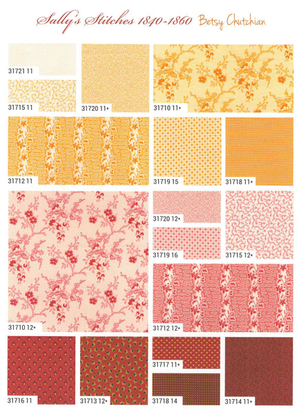 Sally's Stitches Layer Cake 10-inch Precut Fabric Squares by Betsy Chutchian for Moda Fabrics (42 pcs)