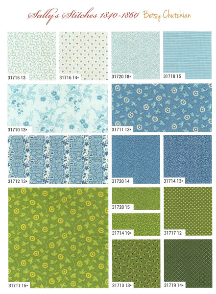 Sally's Stitches Layer Cake 10-inch Precut Fabric Squares by Betsy Chutchian for Moda Fabrics (42 pcs)