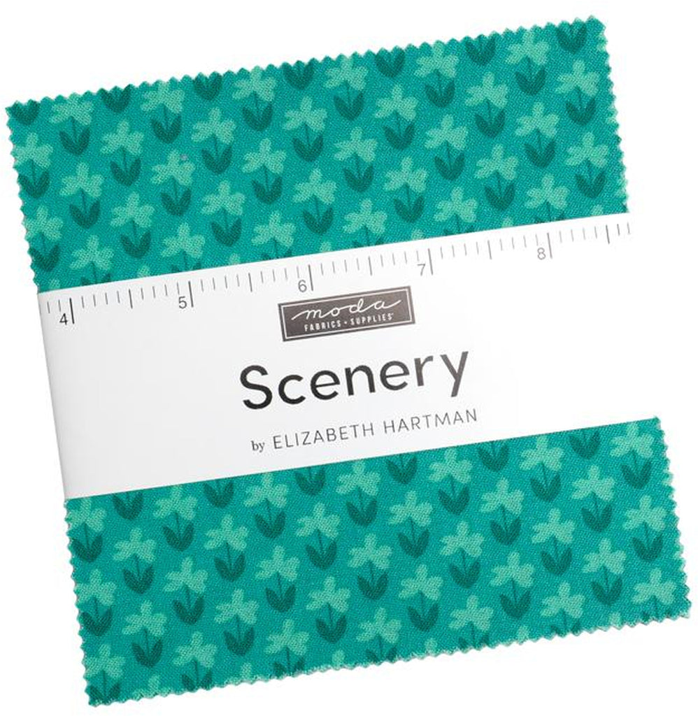 Scenery Charm Pack 5-inch Precut Fabric Squares by Elizabeth Hartman for Moda Fabrics (42 pcs)