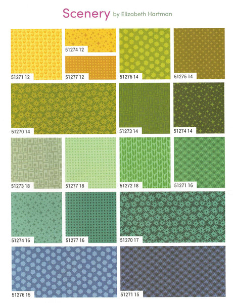 Scenery Charm Pack 5-inch Precut Fabric Squares by Elizabeth Hartman for Moda Fabrics (42 pcs)