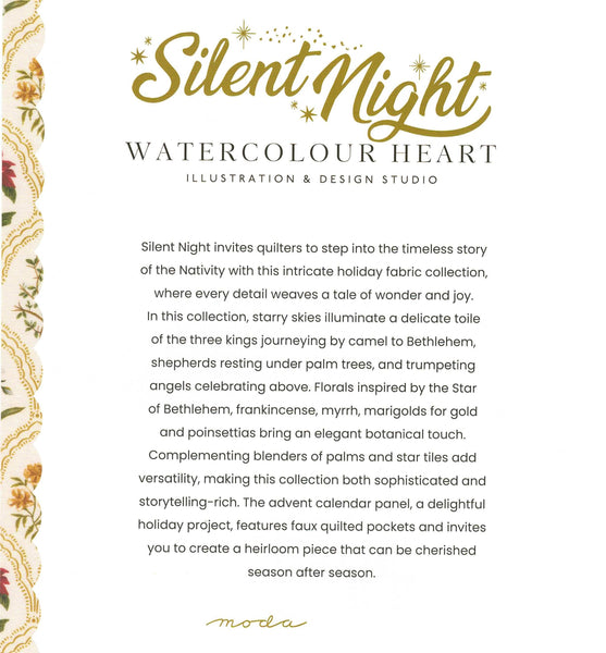 Silent Night Charm Pack by Jess Meyer for Moda Fabrics 5-inch Precut Fabric Squares (42 pcs)