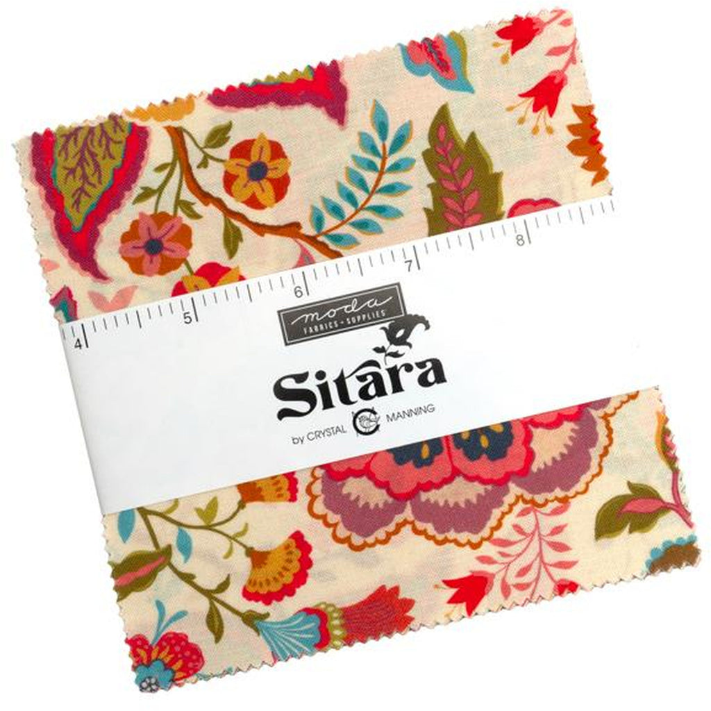 SITARA Charm Pack by Crystal Manning 100% Cotton 5-inch Precut Fabric Squares (42 pcs)