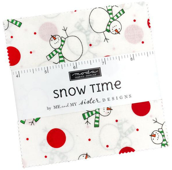 Snow Time Charm Pack 5-inch Precut Fabric Squares by Me & My Sister Designs for Moda Fabrics (42 pcs)