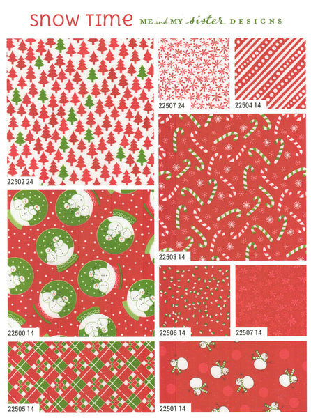 Snow Time Charm Pack 5-inch Precut Fabric Squares by Me & My Sister Designs for Moda Fabrics (42 pcs)