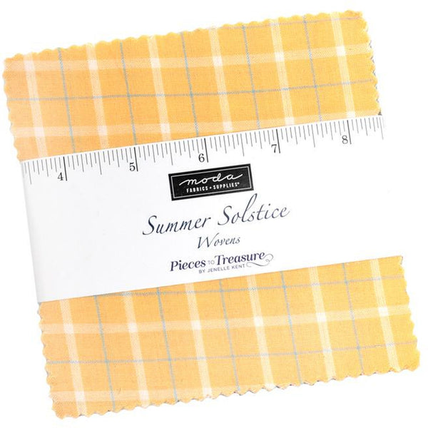 Summer Solstice Wovens Charm Pack 5-inch Precut Fabric Squares by Jenelle Kent for Moda Fabrics (42 pcs)