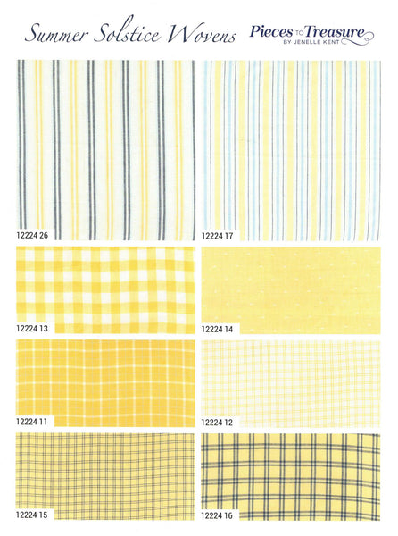 Summer Solstice Wovens Charm Pack 5-inch Precut Fabric Squares by Jenelle Kent for Moda Fabrics (42 pcs)
