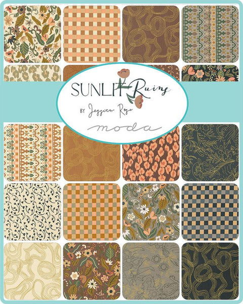 Sunlit Ruins Charm Pack 5-inch Precut Fabric Squares by Jessica Rose for Moda Fabrics (42 pcs)