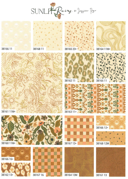 Sunlit Ruins Charm Pack 5-inch Precut Fabric Squares by Jessica Rose for Moda Fabrics (42 pcs)