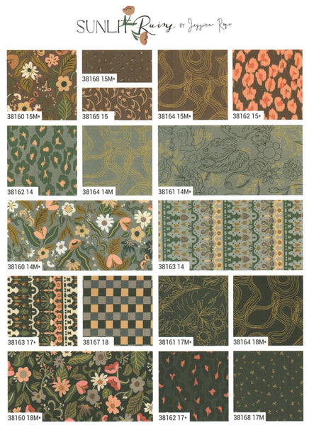 Sunlit Ruins Charm Pack 5-inch Precut Fabric Squares by Jessica Rose for Moda Fabrics (42 pcs)