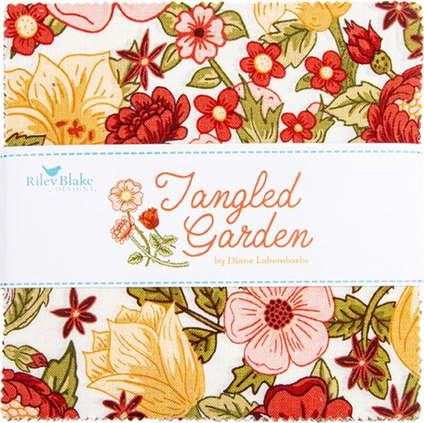 Tangled Garden Stacker by Diane Labombarbe for Riley Blake Designs 5-inch Precut Fabric Squares (42 pcs)