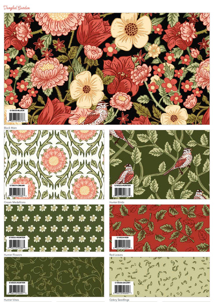Tangled Garden Stacker by Diane Labombarbe for Riley Blake Designs 5-inch Precut Fabric Squares (42 pcs)