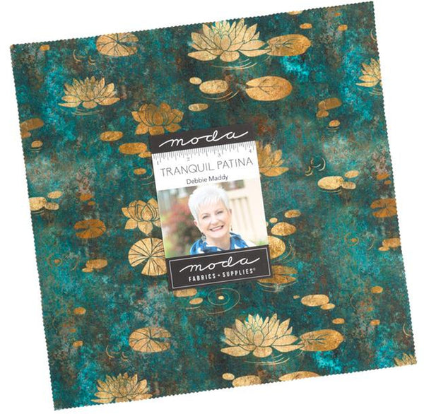 Tranquil Patina Layer Cake by Debbie Maddy 100% Cotton 10-inch Precut Craft Fabric Squares (42 pcs)
