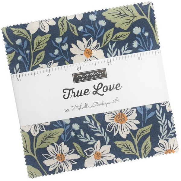 True Love Charm Pack 5-inch Precut Fabric Squares by Lella Boutique for Moda Fabrics (42 pcs)
