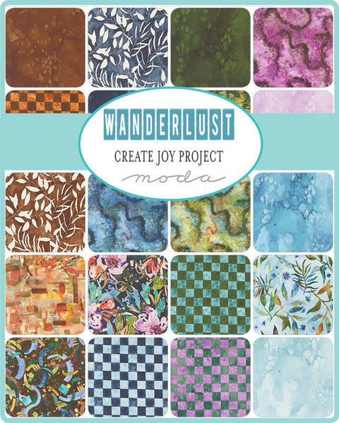 WANDERLUST Charm Pack by Create Joy Project 100% Cotton 5-inch Precut Fabric Squares (42 pcs)