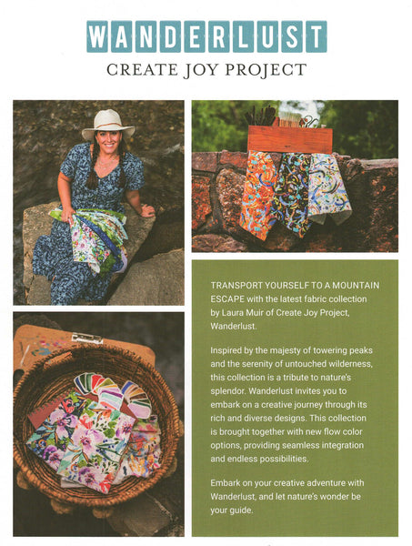 WANDERLUST Charm Pack by Create Joy Project 100% Cotton 5-inch Precut Fabric Squares (42 pcs)