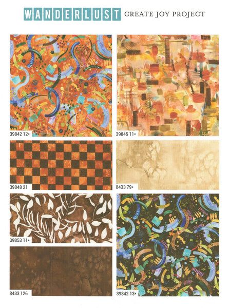 WANDERLUST Charm Pack by Create Joy Project 100% Cotton 5-inch Precut Fabric Squares (42 pcs)