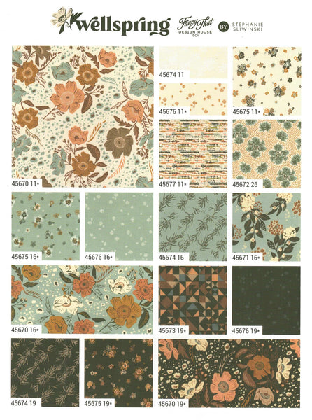 Moda Fabrics Wellspring Charm Pack by Stephanie Sliwinski 5-inch Precut Fabric Squares (42 pcs)