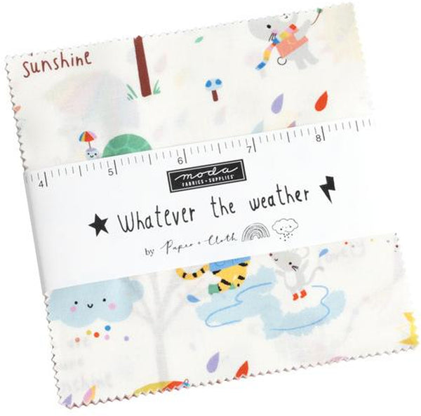 Whatever the Weather Charm Pack 5-inch Precut Fabric Squares by Paper + Cloth for Moda Fabrics (42 pcs)