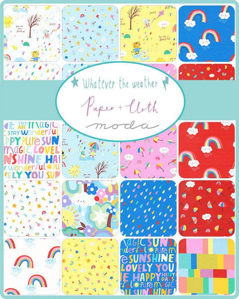 Whatever the Weather Charm Pack 5-inch Precut Fabric Squares by Paper + Cloth for Moda Fabrics (42 pcs)