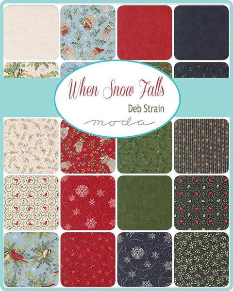 When Snow Falls Charm Pack 5-inch Precut Fabric Squares by Deb Strain for Moda Fabrics (42 pcs)