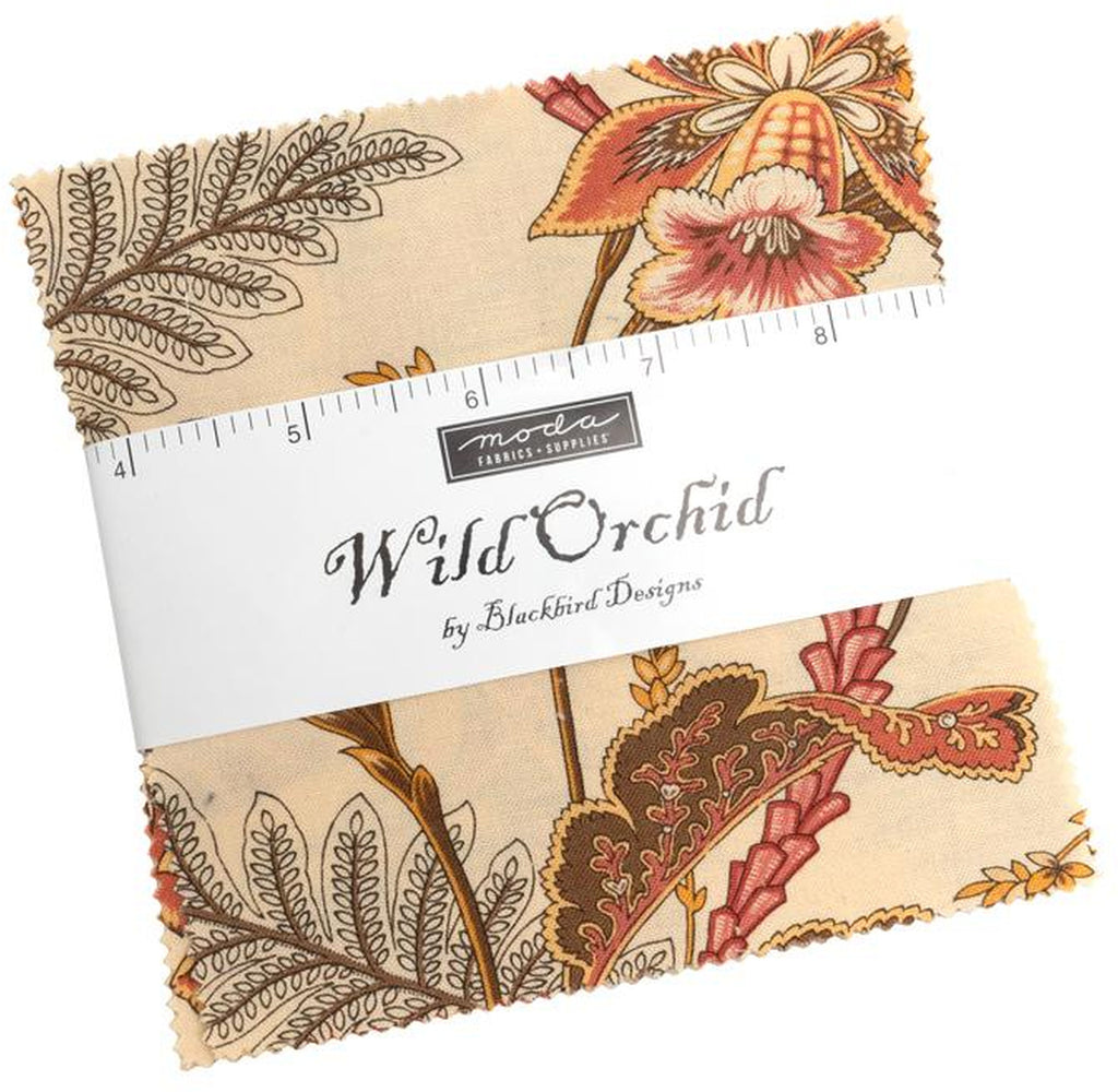 Wild Orchid Charm Pack 5-inch Precut Fabric Squares by Blackbird Designs for Moda Fabrics (42 pcs)