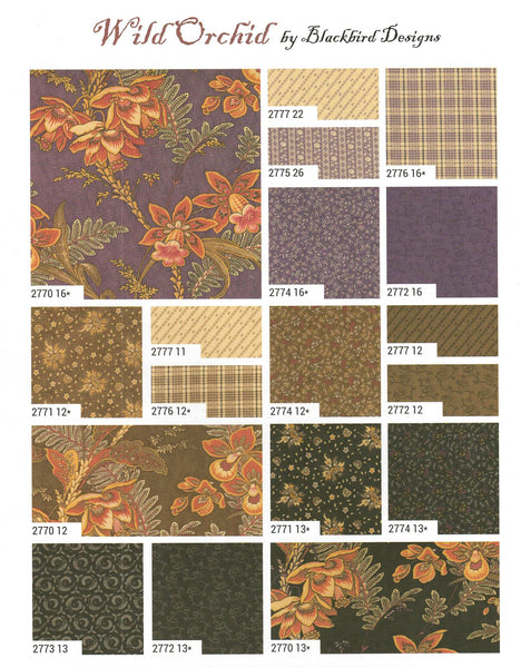 Wild Orchid Charm Pack 5-inch Precut Fabric Squares by Blackbird Designs for Moda Fabrics (42 pcs)
