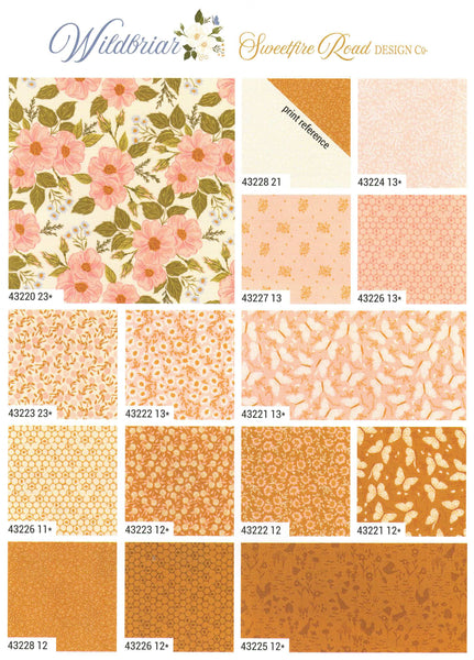 WILDBRIAR Charm Pack by Sweetfire Road 100% Cotton 5-inch Precut Fabric Craft Squares (42 pcs)