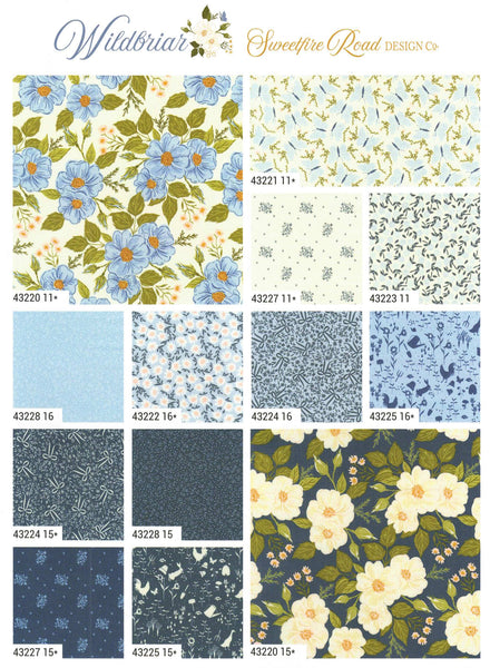 WILDBRIAR Charm Pack by Sweetfire Road 100% Cotton 5-inch Precut Fabric Craft Squares (42 pcs)